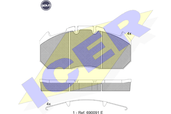 Set placute frana,frana disc 151405 G ICER